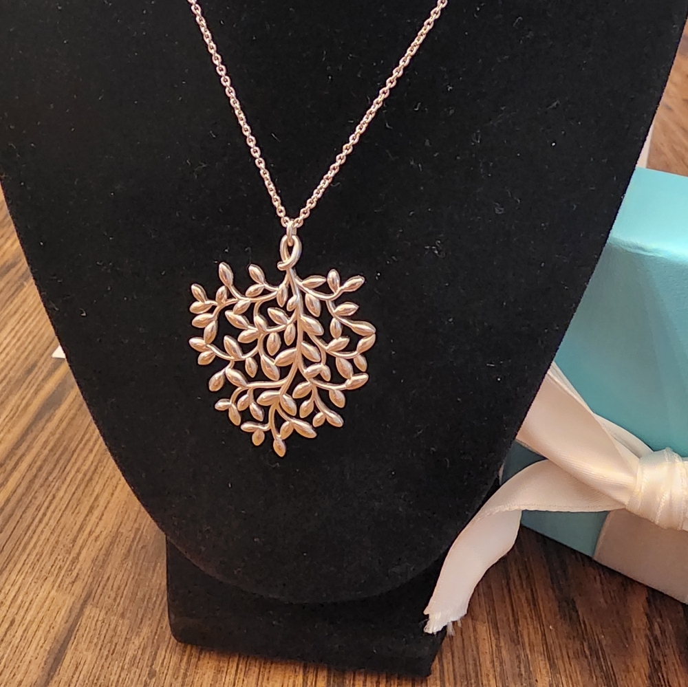 Tiffany & Co. Large Olive Leaf Necklace